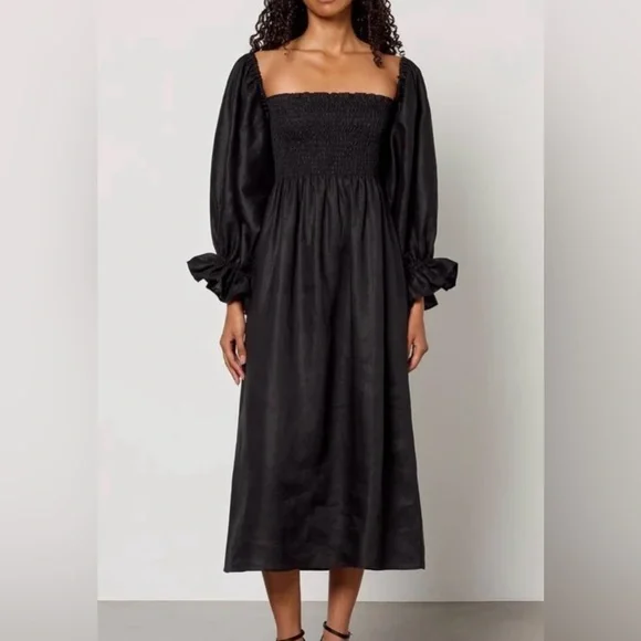 Sleeper NWT Atlanta Black Elegant LBD Shoulder Dress 100% Polyester-M - Picture 4 of 16